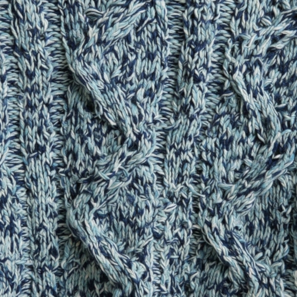 Boho Fringe Cowl Turtleneck 100% Cotton Short Sweater - Picture 5 of 10